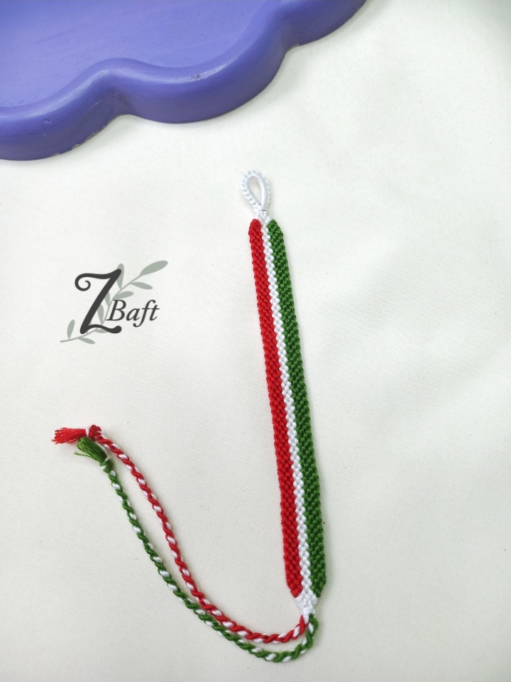دستبند دستبافت طرح ایران ساده